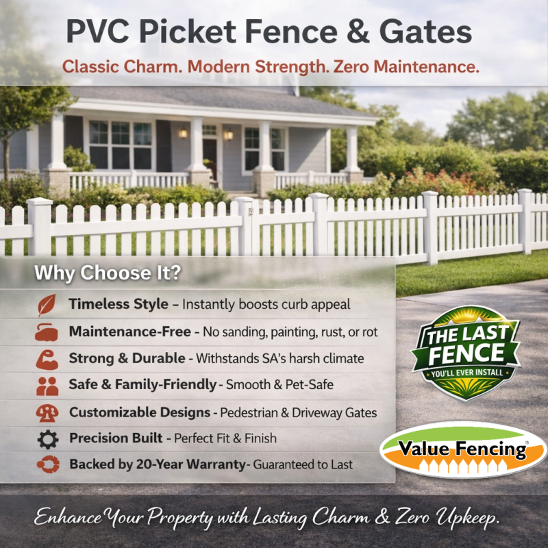 picket fence designs residential fencing solutions decorative garden fencing pvc fencing benefits weatherproof fencing low maintenance fencing long lasting fencing home improvement fencing estate fenc
