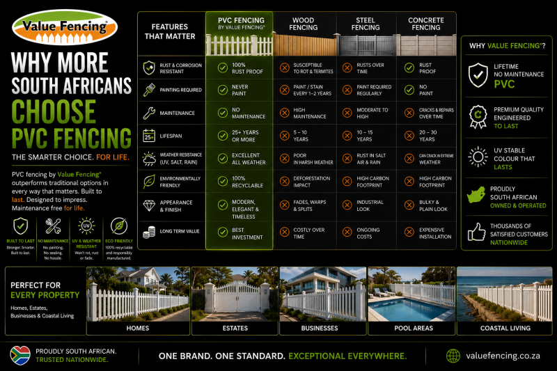 trusted fencing specialists south africa premium pvc fencing nationwide fencing installers no maintenance fencing solutions weather resistant fencing luxury estate fencing residential fencing south af