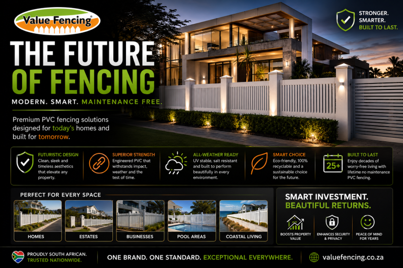 modern fencing solutions smart fencing systems luxury pvc fencing no maintenance outdoor living contemporary fencing south africa premium residential fencing weather resistant fencing future proof fen