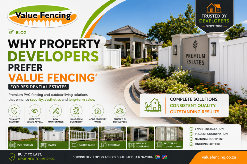 property developer solutions residential estate infrastructure lifestyle estate fencing retirement village fencing estate security solutions premium fencing systems pvc gates balustrades for developme