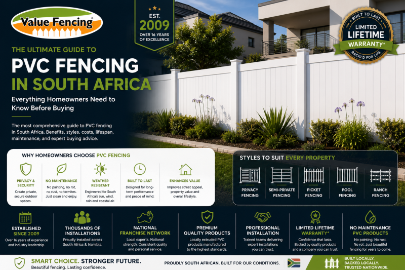 pvc fencing benefits residential fencing solutions privacy fence south africa coastal fencing no maintenance fencing pvc fence lifespan fencing comparison guide estate fencing systems fencing investme