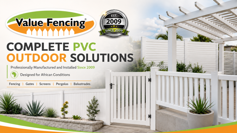 low maintenance outdoor products pvc boundary fencing custom pvc driveway gates outdoor living privacy pvc wall screening pvc balustrade installation property privacy solutions residential fencing est