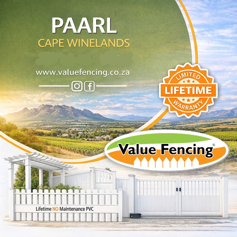 boland cape winelands drakenstein pvc fencing franchise kaapse wynlande val de vie paryskloof estate la vie estate pearl pearl view boshenmeer golf estate plastiek heinings