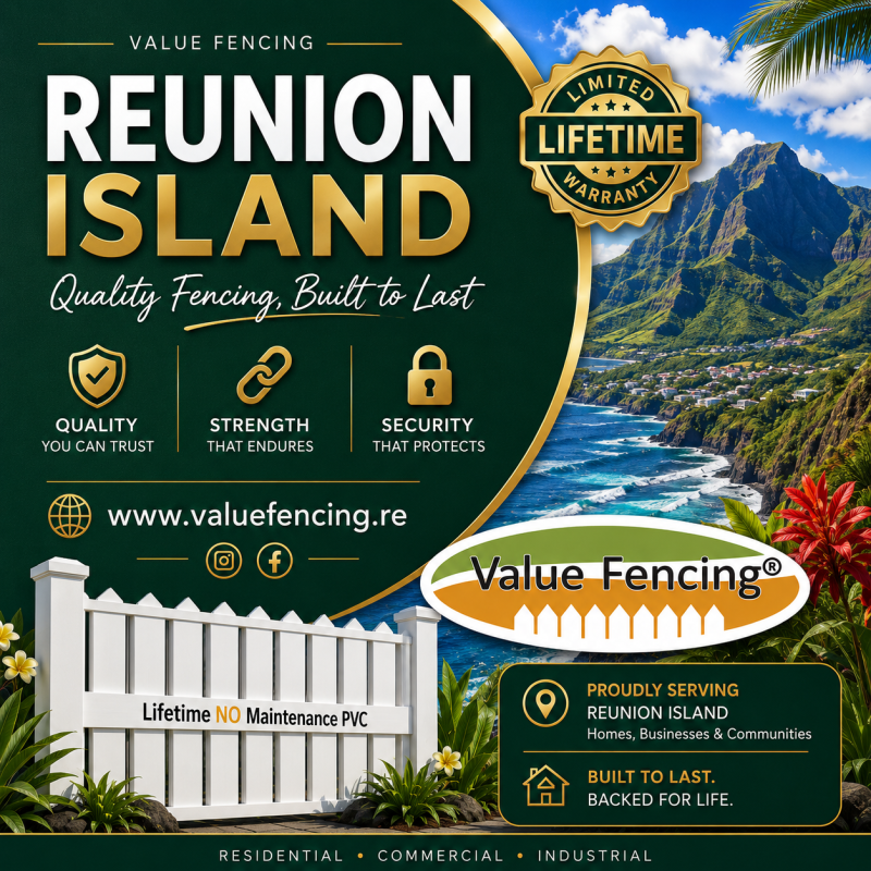 reunion island pvc fencing vinyl fences reunion fencing franchise reunion maintenance free fencing indian ocean value fencing reunion