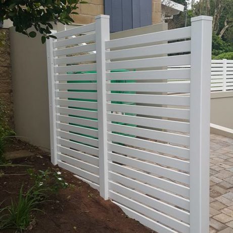 value fencing pvc horizontally slatted screens