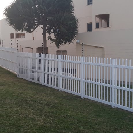 pvc palisade fence complex security boundary