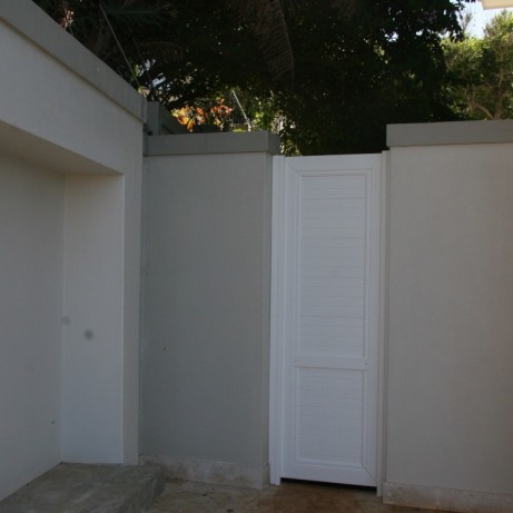 gates pvc private door frame horizontal lines