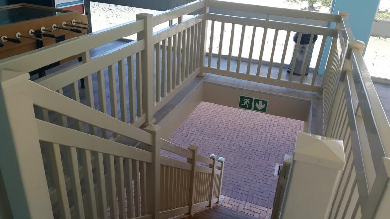 value fencing pvc estate 3 rail balustrade.& internal stairs