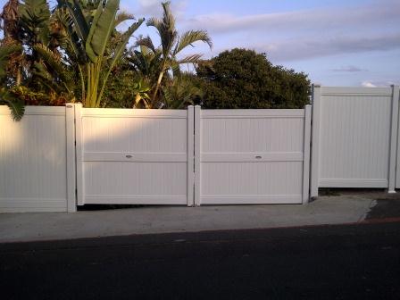pvc private driveway dual swing gates automated front