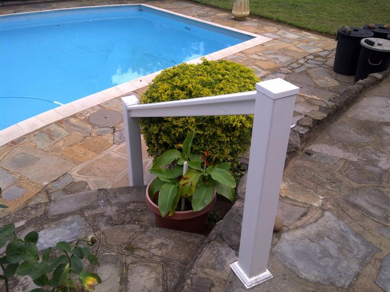 pvc hand rail with posts