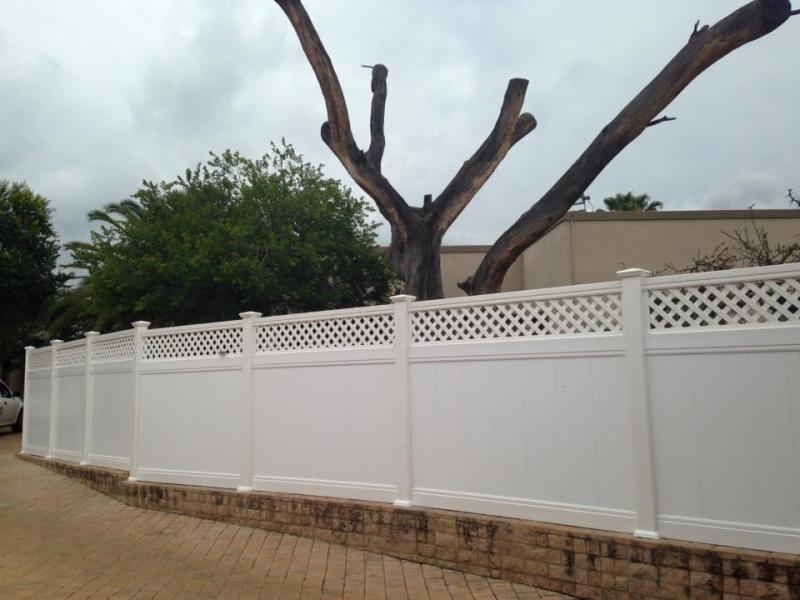 value fencing pvc semi private with trellis fence