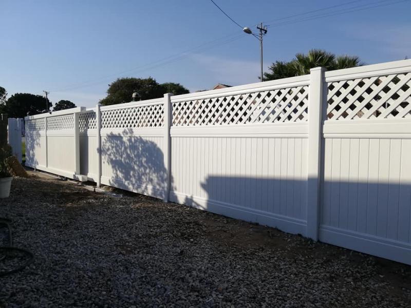 value fencing pvc semi-private fence & sliding gate pe
