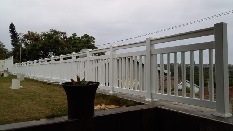 pvc estate style 3 railing balustrade installation