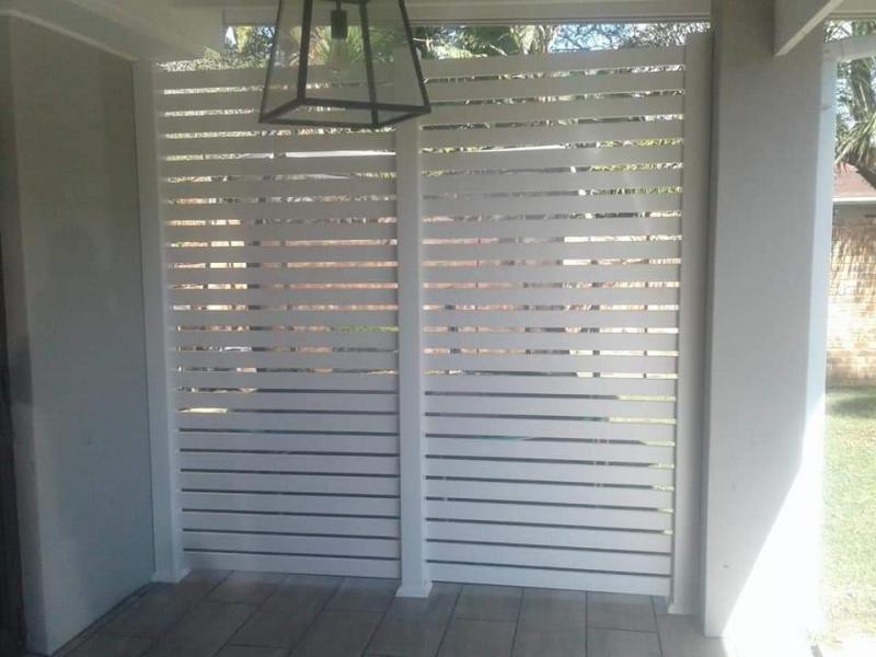 veranda side screen pvc horizontal slats