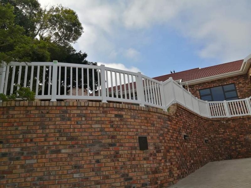 pvc plain top safety railing balustrades