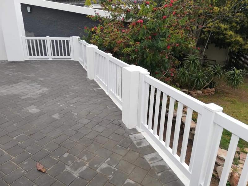 plastic railing fence plain top style with gate