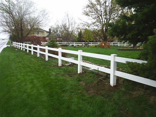 pvc equine horse paddock 2 rail-fence..