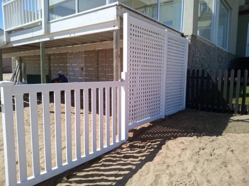 pvc lattice privacy screen fence, namibia