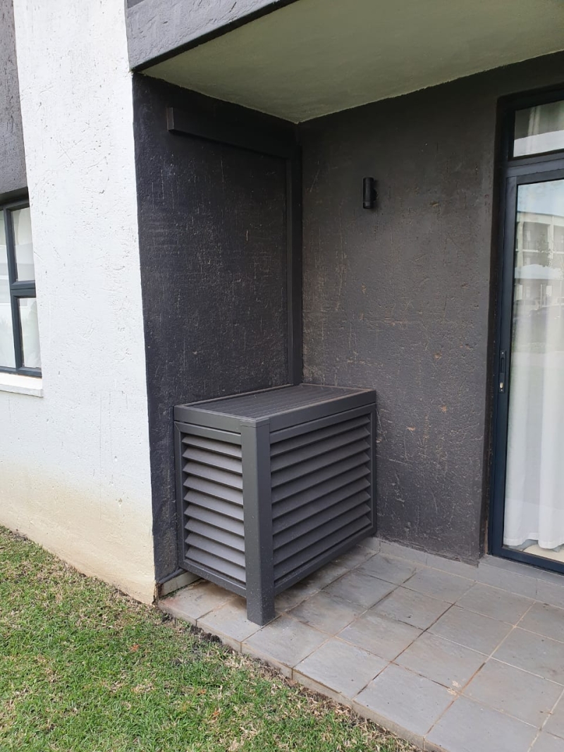 air conditioner enclosure pvc screening ac ventilation cover louvered condenser cover estate compliant screening uv resistant ac cover durable ac enclosure outdoor cooling unit cover modern ac screen white pvc ac cover