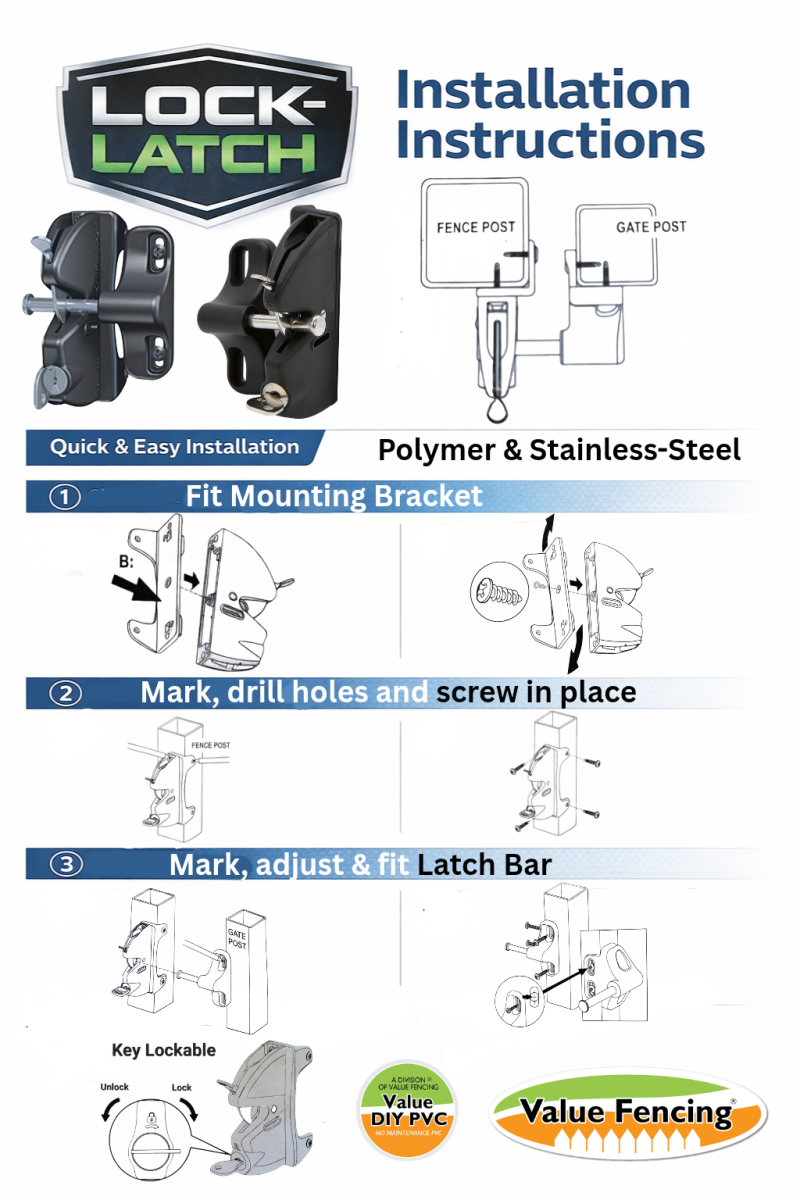 lock latch installation instructions manual