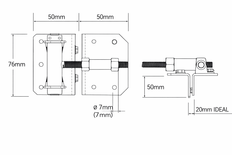 self closing gate hinge 50mm sh5w