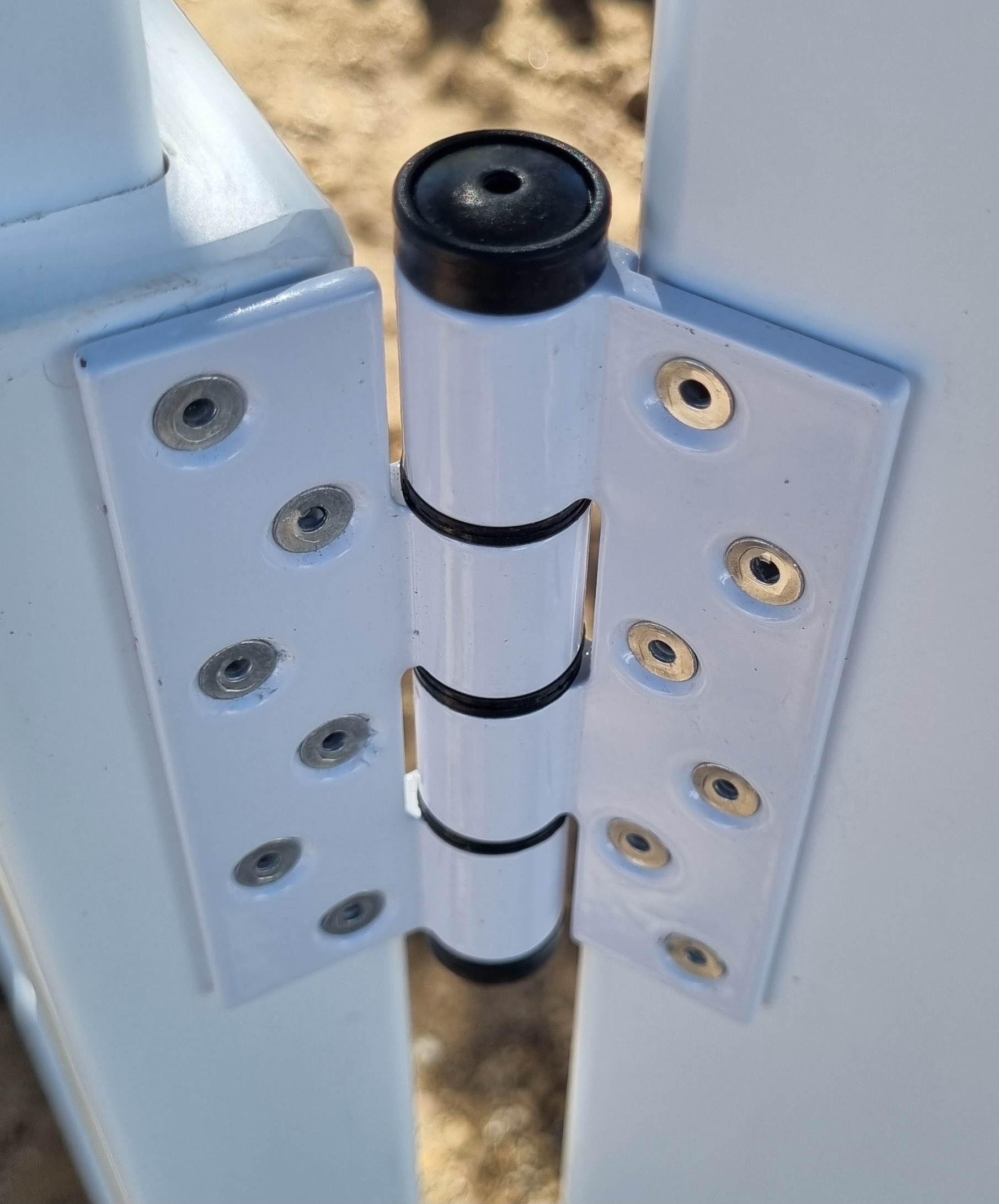 pvc gate hinge butt aluminium white drawing
